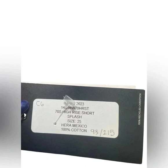 Re/Done 70s High Rise Splash Denim Shorts NWT Size 25 Bleach Distressed Cutoff - Picture 5 of 5